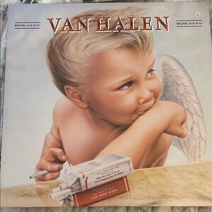 Van Halen 1984 vinyl first Ed cover error back upside down record exc condition